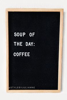 Soup of the day: Coffee